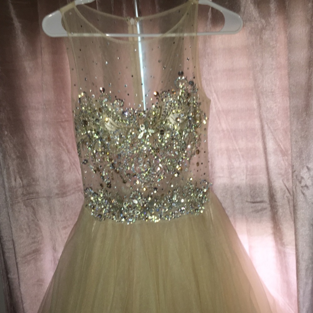 Beige homecoming dress